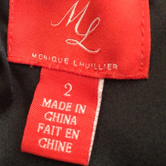 MoNique Lhuillier size 2 ELEGANT BLACK holiday DRESS - Picture 6 of 14